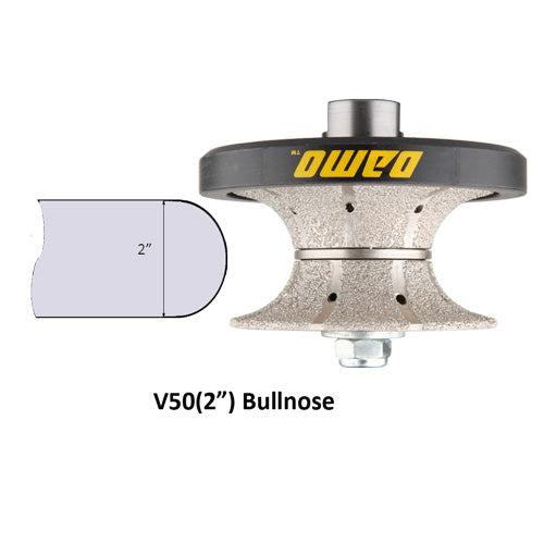 Full Bullnose Diamond Hand Profile Wheel, Hand Profiler, Router Bit, 5/8-11 Thread, for Granite, Concrete, Marble, and Countertop Edge