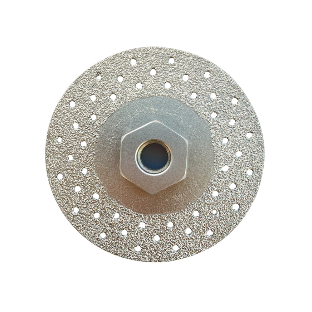 DAMO 4-1/2 Inch Vacuum Brazed Diamond Blade, 5/8”-11 Thread Grinding Cutting Disc for Granite, Tile, Marble, Quartz ,Stone