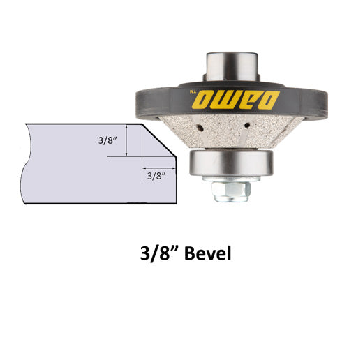 Bevel Diamond Hand Profile Wheel, Hand Profiler, Router Bit, 5/8-11 Thread, for Granite, Concrete, Marble, and Countertop Edge