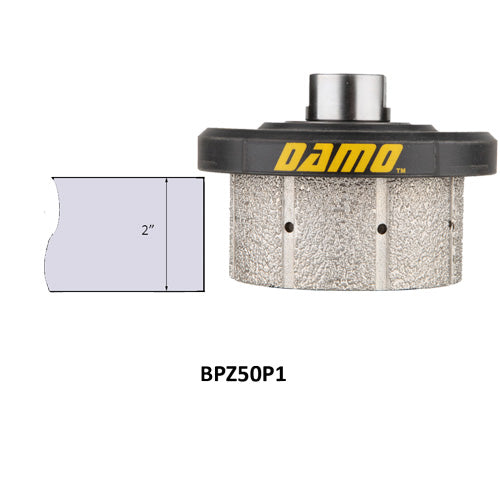 90 Degree Diamond Hand Profile Wheel, Hand Profiler Drum, 5/8-11 Thread, for Granite, Concrete, Marble, and Countertop Edge