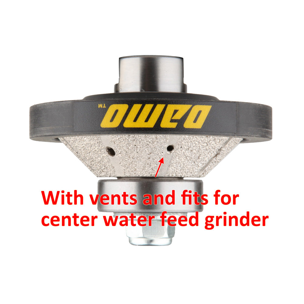 Bevel Diamond Hand Profile Wheel, Hand Profiler, Router Bit, 5/8-11 Thread, for Granite, Concrete, Marble, and Countertop Edge
