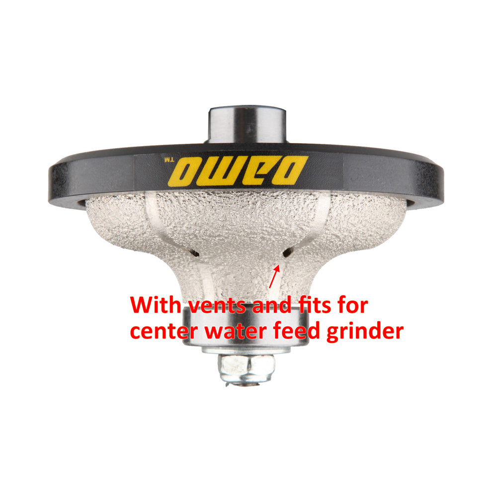 Ogee Diamond Hand Profile Wheel, Hand Profiler, Router Bit, 5/8-11 Thread, for Granite, Concrete, Marble, and Countertop Edge
