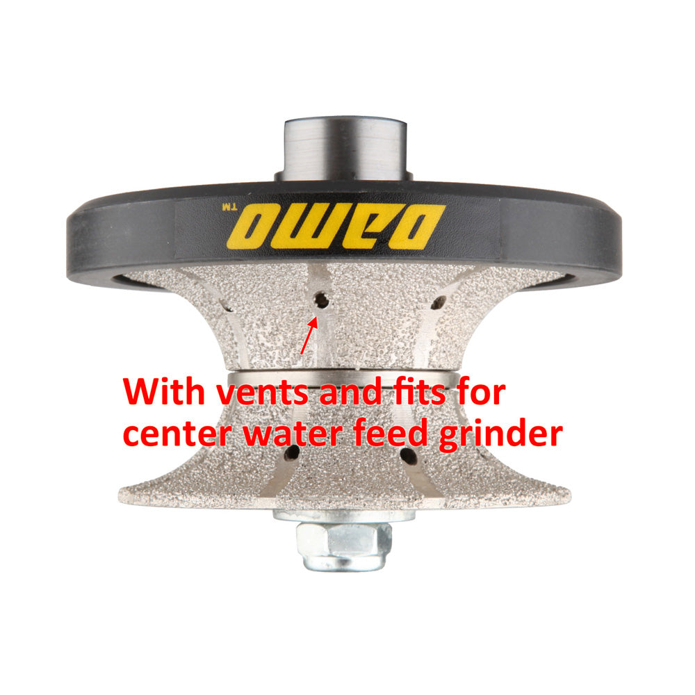 Full Bullnose Diamond Hand Profile Wheel, Hand Profiler, Router Bit, 5/8-11 Thread, for Granite, Concrete, Marble, and Countertop Edge