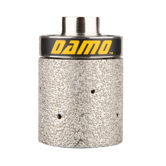 90-Degree Diamond Grinding Drum Wheel, 5/8”-11 Thread, Ideal for Shaping Circles, Arcs, and Sink Hole Cutouts – Vacuum Brazed Technology for Granite, Concrete, and Marble Edges