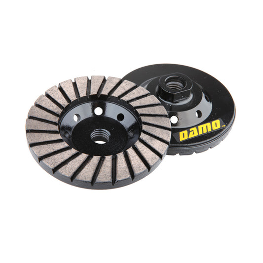 4 inch Diamond Turbo Grinding Cup Wheel, Medium Grit, 5/8"-11 Arbor, for Concrete, Granite, and Marble Grinding