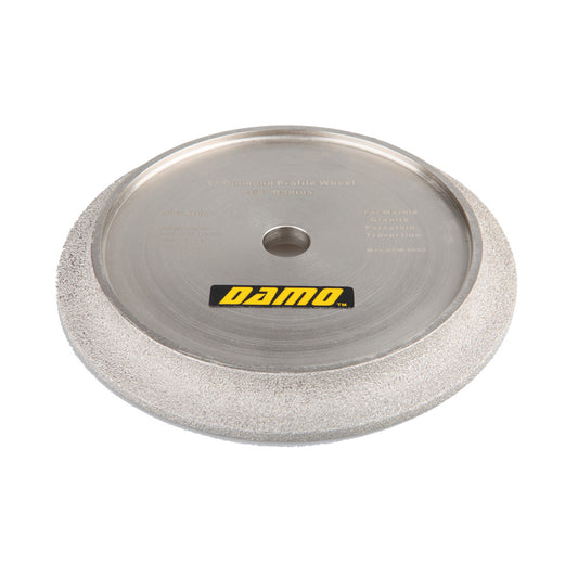 6 inch Vacuum Brazed Diamond Profile Wheel for Tile Saw 3/8 inch Demi Bullnose, Half Bullnose, for Granite, Concrete and Marble Countertop