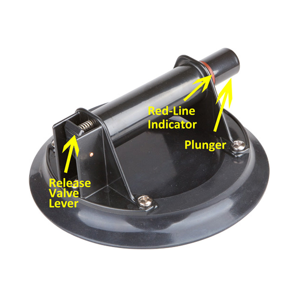 8" Vacuum Suction Cup for Glass & Granite Lifting,Heavy Duty Glass Lifter, Suction Cups with Hand Pump,with Free Case