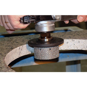 90 Degree Diamond Hand Profile Wheel, Hand Profiler Drum, 5/8-11 Thread, for Granite, Concrete, Marble, and Countertop Edge
